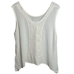 NWT Simply Noelle Cream/White Tank Top